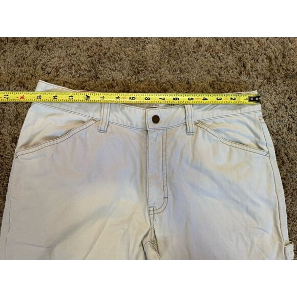 TOMMY HILFIGER Denim Pants Mid-Rise Vintage Carpenter Y2K Light Wash Sz 6 30x30 - Picture 15 of 15